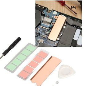 Resim Konesam M.2 2280 Ssd Isı Sönümleyici, Kırmızı Bakır Isı Levhası, Nvme Ve Ps5 Uyumlu, 2 Adet Nano Isıiletken Paspas İle, Dizüstü Bilgisayar Ve Oyun Konsolu Soğutması 