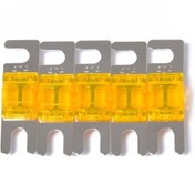 Resim Sones A0302 Koyu Turuncu 5 Parça Araç Ses Afs Mini Anl 30a Sigorta Nickli Kaplama 