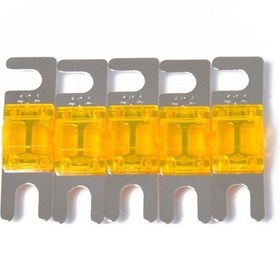 Resim Sones A0302 Koyu Turuncu 5 Parça Araç Ses Afs Mini Anl 30a Sigorta Nickli Kaplama 