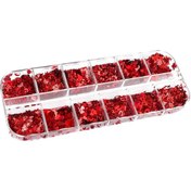 Resim Homyl Sevgililer Tırnak Glitter Pul Kırmızı Çıkartmaları 