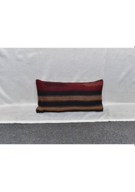Resim Zehra Abla Halı Yeni El Dokuma Dekoratif Lumbar Kilim Kırlent Yastık Kılıfı 6164 