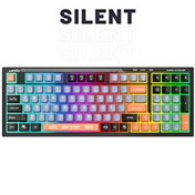 Resim Everest KB-98 SILENT Siyah/Gri/Turuncu Sessiz Rainbow Q Membrane Oyuncu Klavyesi 