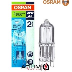 Resim Osram 66720 G9 220V 20W 25W Halopın Halojen Ampul 