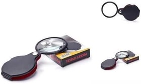 Resim -5x 60mm Cam Optik Lens,katlabilir,deri Kaplamalı Cep Büyüteç-xx1051 