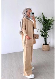 Resim Kahijab Işıltılı Merserize Takım - Sütlü Kahve Sütlü Kahve 