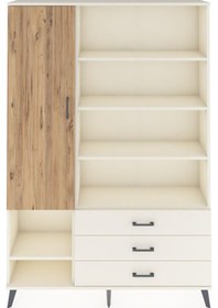 Resim Arges Dolap 9 Raflı 3 Çekmeceli Tek Kapaklı 132x30x195 Aytaş... Aytaşı 