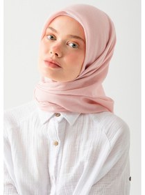 Resim Nisanca Soft Pamuk Jakarlı Eşarp Doğal Dokulu, Hafif Ve Nefes Alan Kumaş- Bambu Kraş Eşarp Yumuşak Dokulu Düz Renk Eşarp, Tesettür Eşarp Pembe 