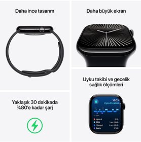 Resim Apple Watch Series 10 GPS 42 MM Alüminyum Kasa Spor Loop Akıllı Saat (Apple Türkiye Garantili) 