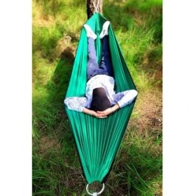 Resim Larskas Bundera Kamp Hamağı Piknik Hamağı Bahçe Balkon Outdoor Kamp Salıncak Hamak (Yeşil) 