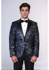 Resim Pul Desenli Siyah Damatlık Ceket Wessi Black 