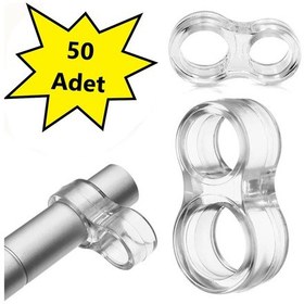 Resim Şeffaf Silikon Plastik Kapı Kolu Tutucu Tutacağı Durdurucu Pencere Tamponu Stoperi 50 Adet 