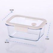 Resim Neoflam Fika Glace Vakumlu Cam Saklama Kabı 800 ML Bej 
