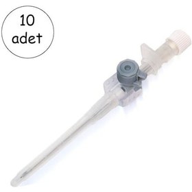 Resim Piercing Delim İğnesi 1.7 Mm Gri Steril Tek Kullanımlık Anjiokat 10 Adet Göbek, Dil Delimi 