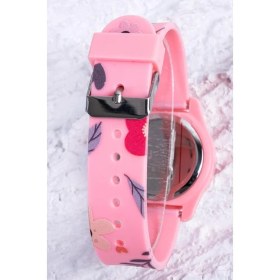 Resim Saattino Pembe Renk Kız Çocuk Saati Analog Kalpli Kadranlı Kol Saati Cüzdan Hediyeli ST-304400 