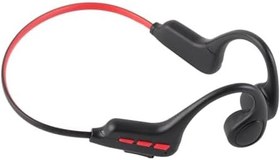 Resim Kemik İletimli Kulaklıklar, Ergonomik IPX5 Su Geçirmez MP3 Çalar Açık Kulak Çok Fonksiyonlu Düğmeler 16G Bellek Yürüyüş Için Bluetooth Spor Kulaklıkları Bisiklet Için 