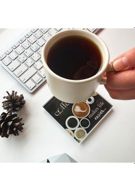 Resim Decorita Cam Bardak Altlığı | Makes Life Easier | 4'lü Takım Çok Renkli 