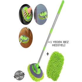 Resim Çift Fonksiyonlu Mikrofiber Teleskopik Araç Yıkama Fırçası 