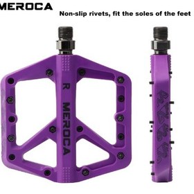 Resim Bisiklet Pedal Meroca Rulmanlı Çivili Mor 