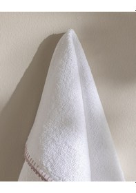 Resim Madame Coco Aveline Kroşeli 2'li %100 Pamuk El Havlusu - Beyaz/lila 8684427208311 Çok Renkli 