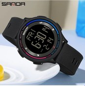 Resim Gaojunshop01 Siyah Sanda Spor Saati: Led Ekran, Kronometre, Adımsayar, 5atm Suya Dayanıklı, Alarm, Fitness Koçu. Diğer 