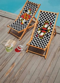 Resim Poker Girl Katlanabilir Şezlong - Şezlong SZ107 - Sadece Kumaş 