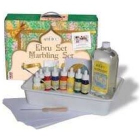 Resim Artdeco Ebru Başlangıç Seti A4 Tekneli 8x30 Ml 