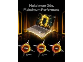 Resim Game Garaj Slayer R9T-5070 C7 Amd Ryzen 9 8945HX 16GB Ram 1tb SSD RTX5070 16" 300Hz Qhd+ Freedos Gaming Laptop 