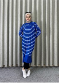 Resim modadeywearst Kadın Çizgili Tesettür Tunik 