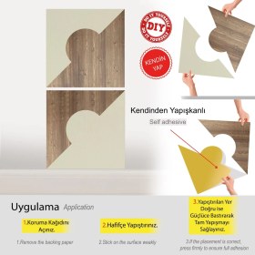 Resim Kendinden Yapışkanlı Parke Yer Kaplaması Pvc Parke Beyaz Huş Antik 40X40 cm 0,64 M²/4 Adet 