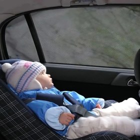 Resim Uydee 1 Adet Araba Yan Cam Güneşlik Oto Yan Cam Sineklik Perdesi Araç Yan Cam Güneşliği 