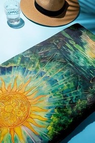 Resim Dijital Baskı Plaj Deniz Havlusu Doğa Desenli Peştamal HVL0085 