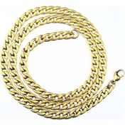 Resim Chavin Figaro Yassı 60 Cm. 7Mm. Çelik Erkek Zincir Du15-7 (478257264) Altın 