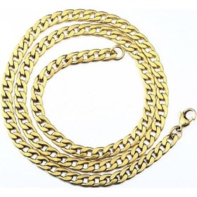 Resim Chavin Figaro Yassı 60 Cm. 7Mm. Çelik Erkek Zincir Du15-7 (478257264) Altın 