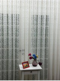 Resim Örme Dokulu Dantel Tül Perde - 250 X 260 