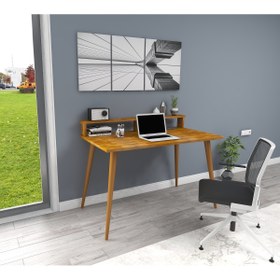 Resim TÜRKERDESİGN Leyl Masif Ofis Çalışma Masası 