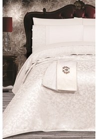 Resim Tivoli 8 Parça Çeyizlik Set-şönil Pike Takımı-havlulu Gelin Seti Krem 