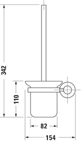 Resim Duravit D-Code Klozet Fırçası Asma 0099271000 