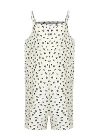 Resim Luess Kız Çocuk Cep Detaylı Fitilli Tulum-beyaz Beyaz 