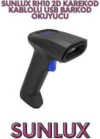 Resim Sunlux RH10 2D KAREKOD KABLOLU USB BARKOD OKUYUCU 