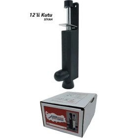 Resim ŞENEL Yapı Market 12 Adet Kutu Azm Frenli Basmalı Kapı Stoperi Tampon Siyah 