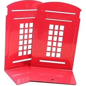 Resim Venturemart Ppyy 1 Çift Londra Telefon Kulübesi Tasarım Anti Skid Bookends Kitap Raf Tutucu Kırtasiye K 