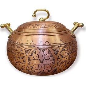 Resim İşlemeli Bakır Karpuz Güveç No:2 Bakır - Siyah 