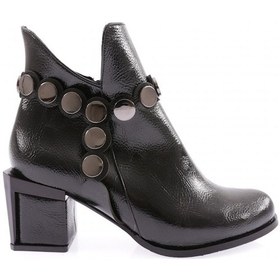 Resim Dgn 810-22k Kadin Toka Detayli Topuklu Bot K810-1922-R1645 Siyah Rugan 