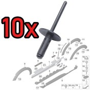 Resim Lasonstiges 10 Adet.tampon Çamurluk Çamurluk Yayıcı Yayıcı Kör Perçinler Alpina B3 D3 Roadster Xd3 Xd4 Yan Basamaklar Çamurluk 