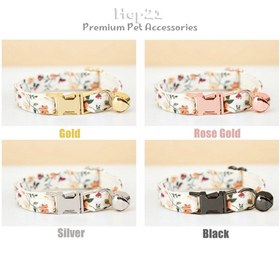 Resim Cat Collar Velvet Cat Collar with Bell 015263 - Fuchsia Bow Tie / L 