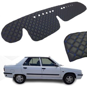 Resim caraks Renault 9 Spring Göğüs Halısı Siyah-mavi Suni Deri 
