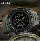 Resim Primepickings Sanda Erkek Spor Digital Saat Unisex Takvimli Su Geçirmez Çok Fonksiyonlu Yeşil Hediye Diğer 