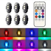 Resim 2/4/6 adet USB Şarjlı LED Dekoratif Işıklar, RGB Çok Renkli Ortam Işıkları, Uzaktan Kumanda ile Birlikte, Evler, Arabalar, Motosikletler, Kamyonlar, Bisikletler vb. Çok Amaçlı Dekoratif Işıklar için Uygun 