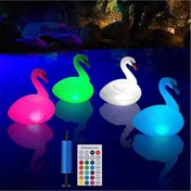 Resim Greentech Güneş Enerjili Renk Değiştiren Led’li Şişme Kuğu / GT-SL24 