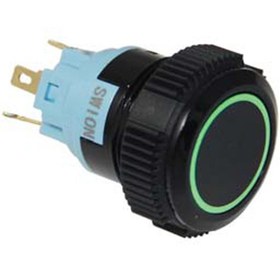 Resim OGESSAN 19mm Buton LEDLİ Plastik Seri Yaylı BEYAZ - 24 VOLT 